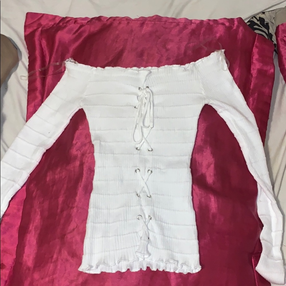 Off the shoulder crop top